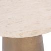 Brass side table with circular stone top