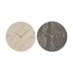 Brown and grey marble wall clock