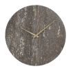 Brown and grey marble wall clock