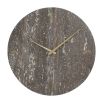 Brown and grey marble wall clock