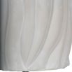 Elegant wave textured vase in natural cream finish