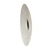 Wide ripple framed mirror in textured cream finish