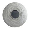 Wide ripple framed mirror in textured cream finish