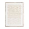 Cream rug texture framed in washed wood