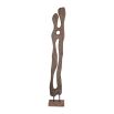Abstract carved large wooden sculpture