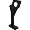 Black, smooth abstract sculpture