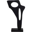 Black, smooth abstract sculpture