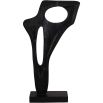 Black, smooth abstract sculpture