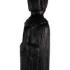 Tall, textured buddha sculpture in black finish