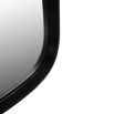Black graphite textured mirror with soft curves