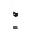 Curved and twisted sculpture in matte black