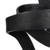 Curved and twisted sculpture in matte black