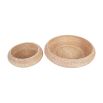 Set of two woven rattan baskets