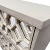 Washed wood chest of drawers with mirror glass and intricate details