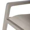 Washed wood frame rocking chair with linen seat and back cushions
