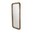 Dressing mirror with grooved wooden edges