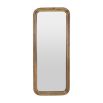 Dressing mirror with grooved wooden edges