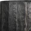 Set of three tall black planters with textured finish