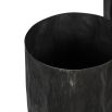 Set of three tall black planters with textured finish