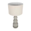 Bobble style side lamp in light grey finish