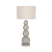 Bobble style side lamp in light grey finish