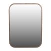 Rectangular mirror with gold frame
