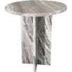 Brown marble side table with round table top