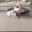 Hand woven wool rug in brown/beige shade