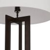 Black floor lamp with four edges