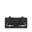 Black wall fixture with two conical wall lights mounted on it