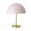 A gorgeous blush pink table lamp with a polished gold base