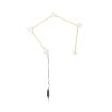 A luxurious golden table lamp with white glass lampshades