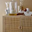 A stunning Scandinavian rattan and pinewood cabinet