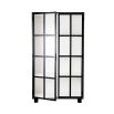 A sophisticated black crittall display cabinet with tempered glass 