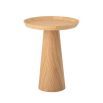 An organic natural oak wood side table