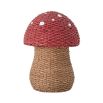 Red mushroom seagrass basket