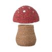 Red mushroom seagrass basket