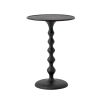 An alternative side table made from black aluminium and a twisted column design