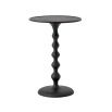 An alternative side table made from black aluminium and a twisted column design