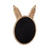 Natural rattan wall mirror with bunny ears