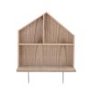 A lovely natural paulownia wood shelf and desk for kids