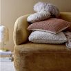 Luxurious cream white woven cushion