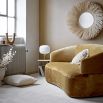 Luxurious cream white woven cushion