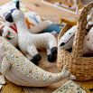 A stylish and vibrant multicoloured jute rug 