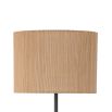 A simple side lamp with luscious bamboo details and an iron base
