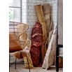 Natural geometric rug crafted out of jute and wool
