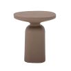 organic-shaped terracotta coloured side table