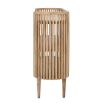 Wooden bookcase with slat design