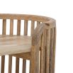 Wooden bookcase with slat design