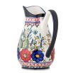 Ceramic vase with floral multi coloured design